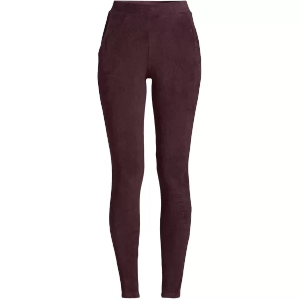 imageLands End Womens Sport Knit High Rise Corduroy LeggingsMidnight Plum