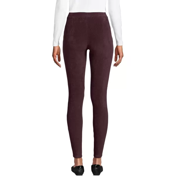 imageLands End Womens Sport Knit High Rise Corduroy LeggingsMidnight Plum