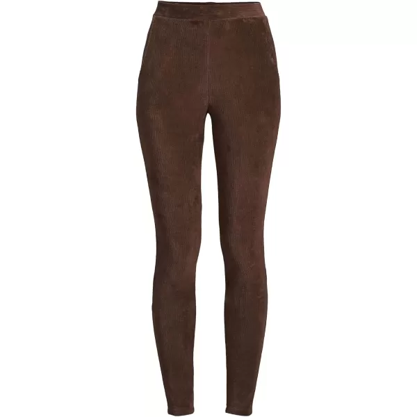 imageLands End Womens Sport Knit High Rise Corduroy LeggingsRich Coffee