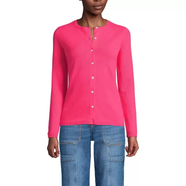 imageLands End Womens Cashmere Cardigan SweaterBright Petunia Rose