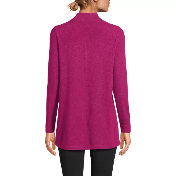 imageLands End Womens Cashmere Mock Neck Swing Tunic SweaterVivid Magenta