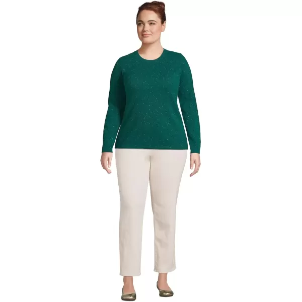 imageLands End Womens Cashmere SweaterBright Evergreen Donegal