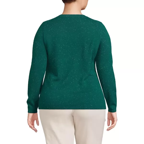 imageLands End Womens Cashmere SweaterBright Evergreen Donegal