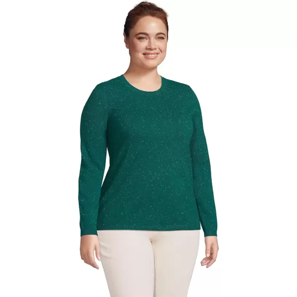 imageLands End Womens Cashmere SweaterBright Evergreen Donegal