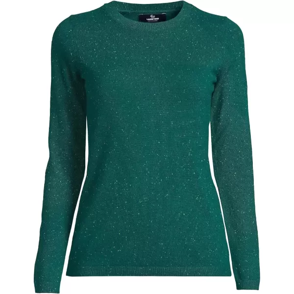 imageLands End Womens Cashmere SweaterBright Evergreen Donegal