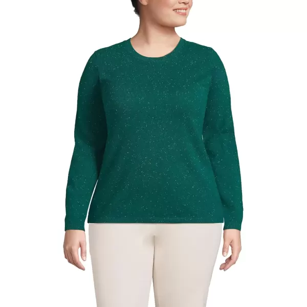 imageLands End Womens Cashmere SweaterBright Evergreen Donegal