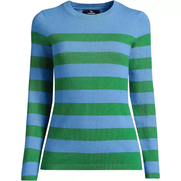 imageLands End Womens Cashmere SweaterDark Cloudy Blue Stripe