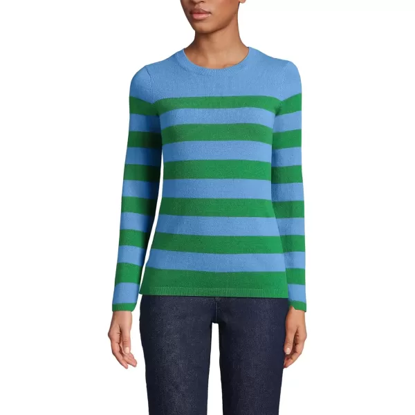 imageLands End Womens Cashmere SweaterDark Cloudy Blue Stripe