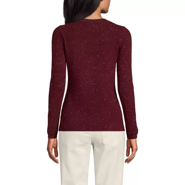 imageLands End Womens Cashmere SweaterRich Burgundy Donegal