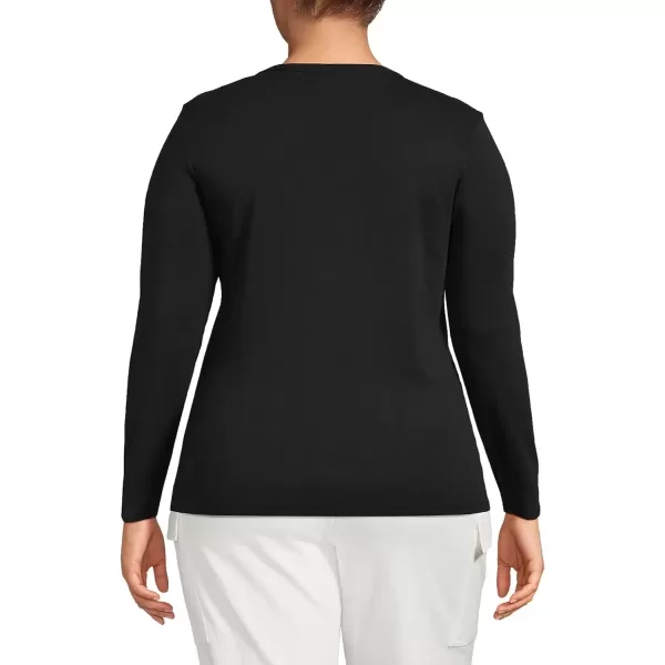 imageLands End Womens Cotton Rib Knit TShirtBlack