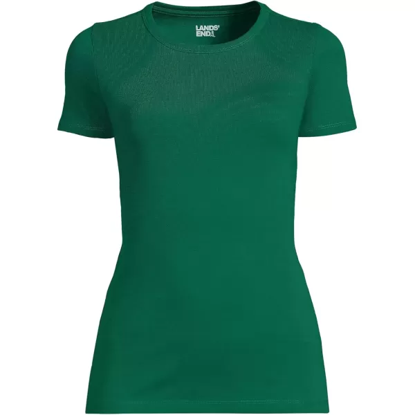 imageLands End Womens Cotton Rib Knit TShirtBright Spruce