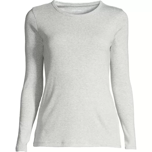 imageLands End Womens Cotton Rib Knit TShirtClassic Gray Heather