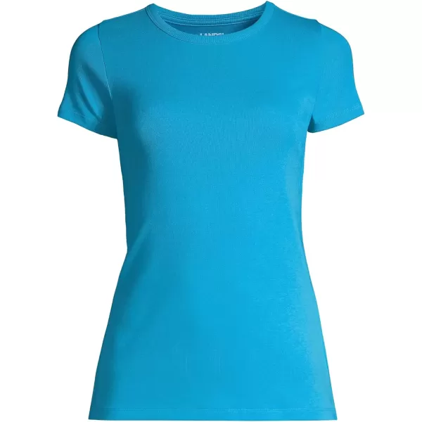 imageLands End Womens Cotton Rib Knit TShirtIsland Turquoise