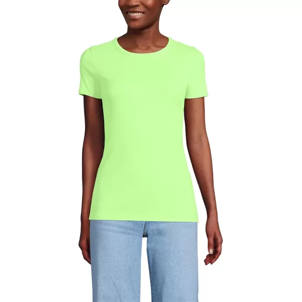 imageLands End Womens Cotton Rib Knit TShirtLime Jade