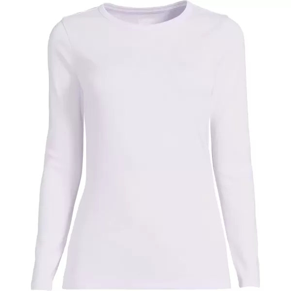 imageLands End Womens Cotton Rib Knit TShirtPale Lilac Frost