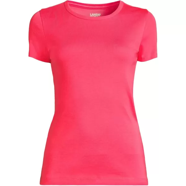 imageLands End Womens Cotton Rib Knit TShirtRouge Pink