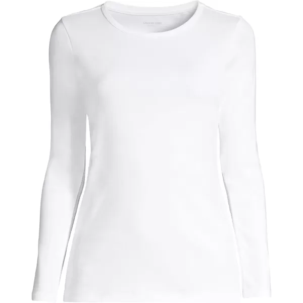 imageLands End Womens Cotton Rib Knit TShirtWhite