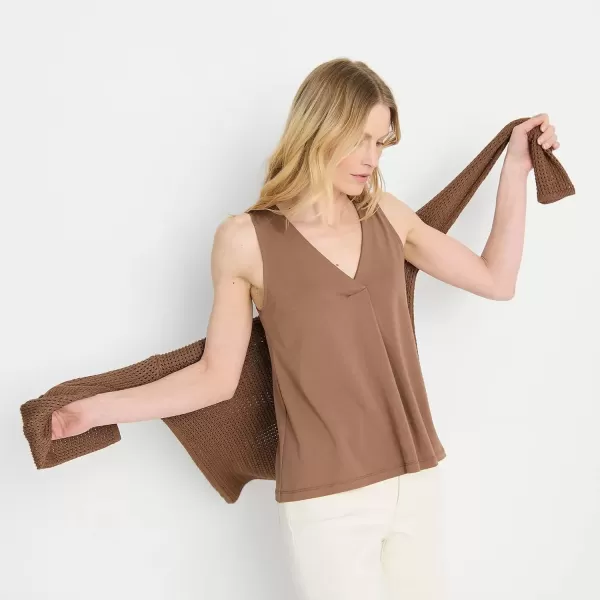 imageLands End Womens Lightweight Jersey Tank TopWarm Tawny Brown