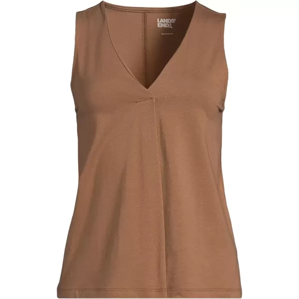 imageLands End Womens Lightweight Jersey Tank TopWarm Tawny Brown