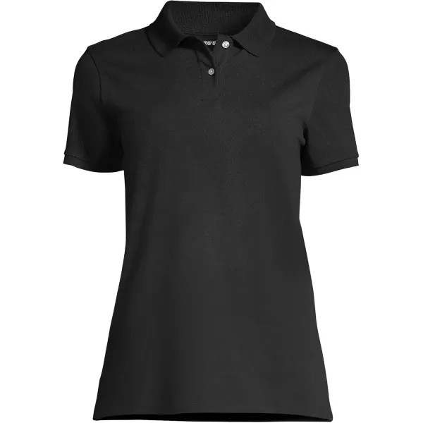 imageLands End Womens Mesh Cotton Short Sleeve Polo ShirtBlack