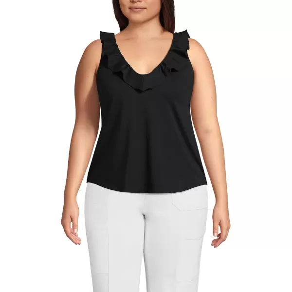 imageLands End Womens Plus Size Lightweight Jersey Tank TopBlack