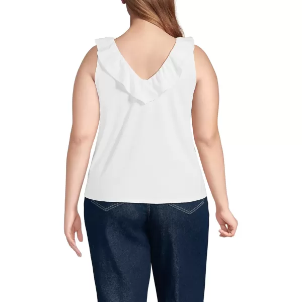 imageLands End Womens Plus Size Lightweight Jersey Tank TopWhite