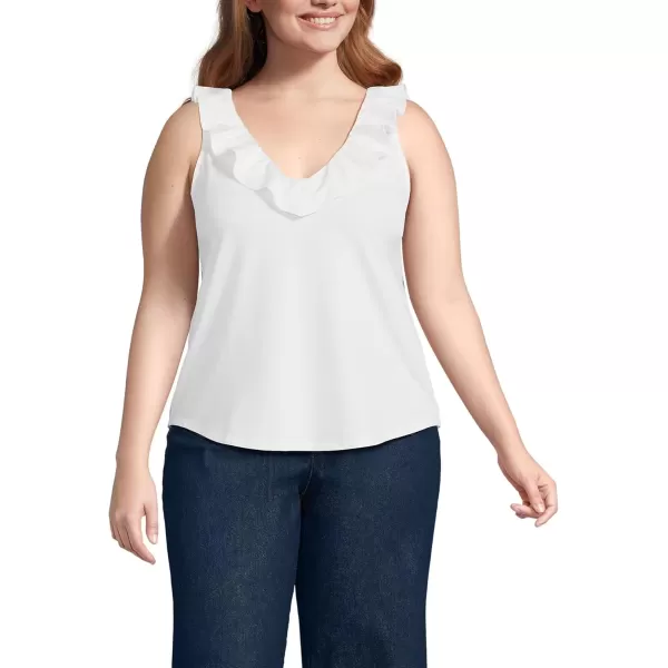 imageLands End Womens Plus Size Lightweight Jersey Tank TopWhite