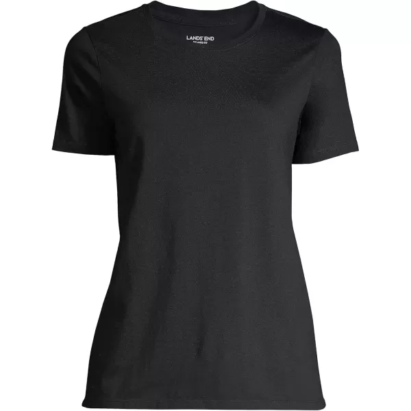 imageLands End Womens Relaxed Supima Cotton Crew Neck TShirtBlack