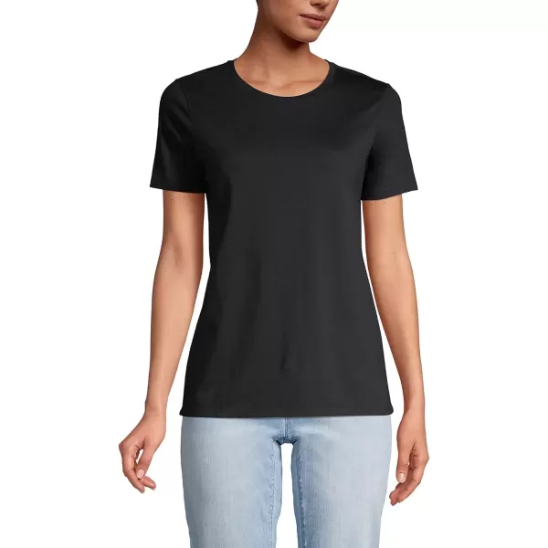 imageLands End Womens Relaxed Supima Cotton Crew Neck TShirtBlack