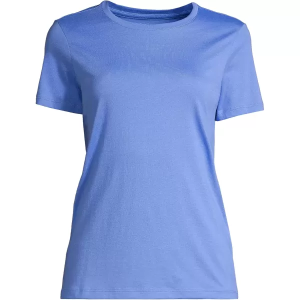 imageLands End Womens Relaxed Supima Cotton Crew Neck TShirtChicory Blue