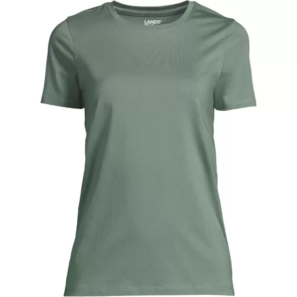 imageLands End Womens Relaxed Supima Cotton Crew Neck TShirtLily Pad Green