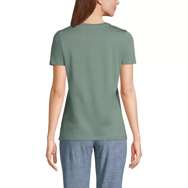 imageLands End Womens Relaxed Supima Cotton Crew Neck TShirtLily Pad Green