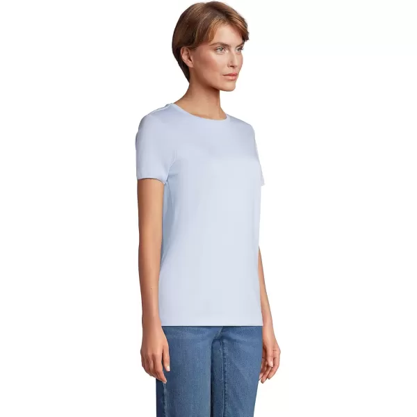 imageLands End Womens Relaxed Supima Cotton Crew Neck TShirtSoft Blue Haze