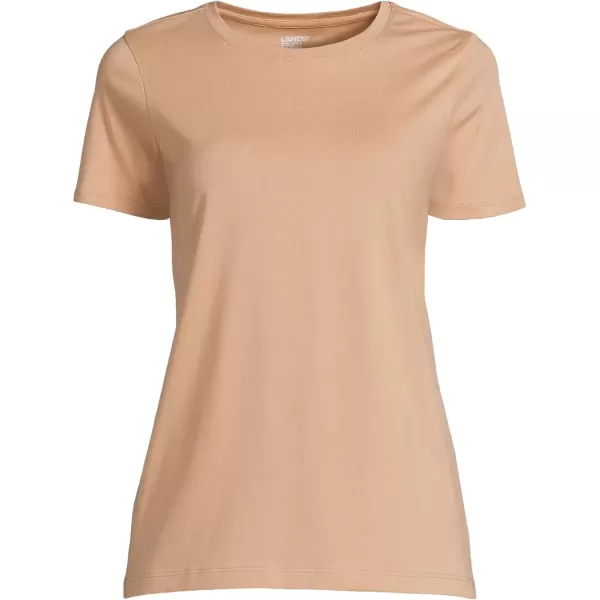 imageLands End Womens Relaxed Supima Cotton Crew Neck TShirtSoft Nutmeg