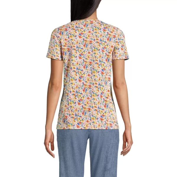 imageLands End Womens Relaxed Supima Cotton Crew Neck TShirtSweet Mango Multi Floral