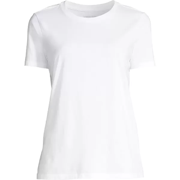 imageLands End Womens Relaxed Supima Cotton Crew Neck TShirtWhite