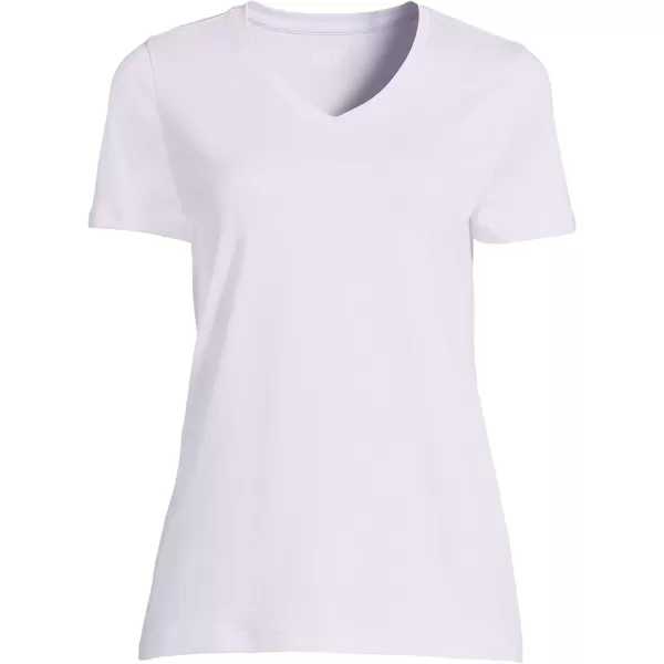 imageLands End Womens Relaxed Supima Cotton VNeck TShirtPale Lilac Frost