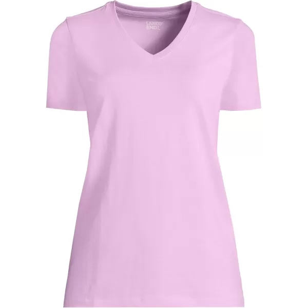 imageLands End Womens Relaxed Supima Cotton VNeck TShirtPink Amethyst