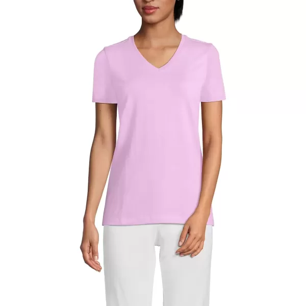 imageLands End Womens Relaxed Supima Cotton VNeck TShirtPink Amethyst