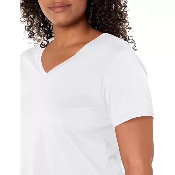 imageLands End Womens Relaxed Supima Cotton VNeck TShirtWhite