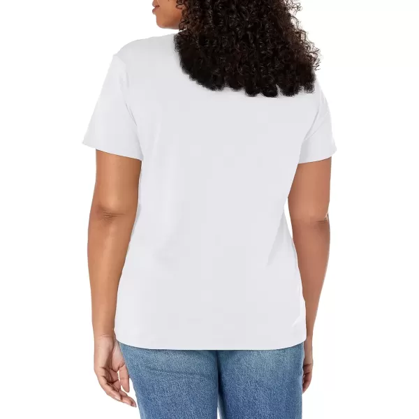 imageLands End Womens Relaxed Supima Cotton VNeck TShirtWhite