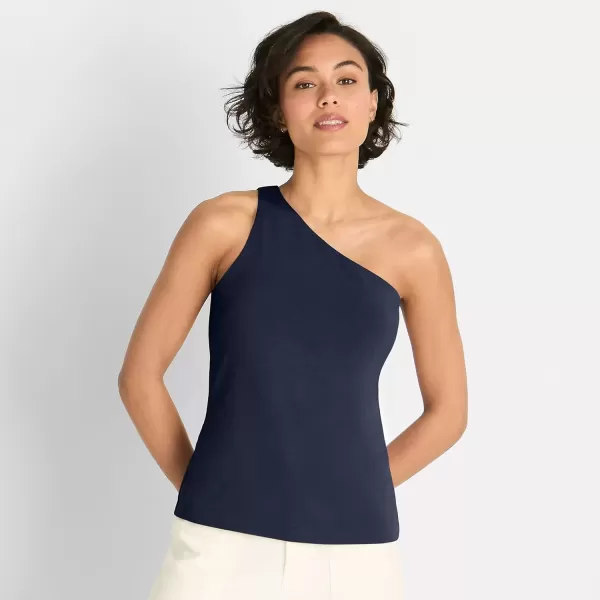 imageLands End Womens Slender One Shoulder TopDeep Sea Navy