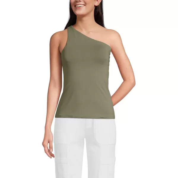 imageLands End Womens Slender One Shoulder TopSunwashed Olive