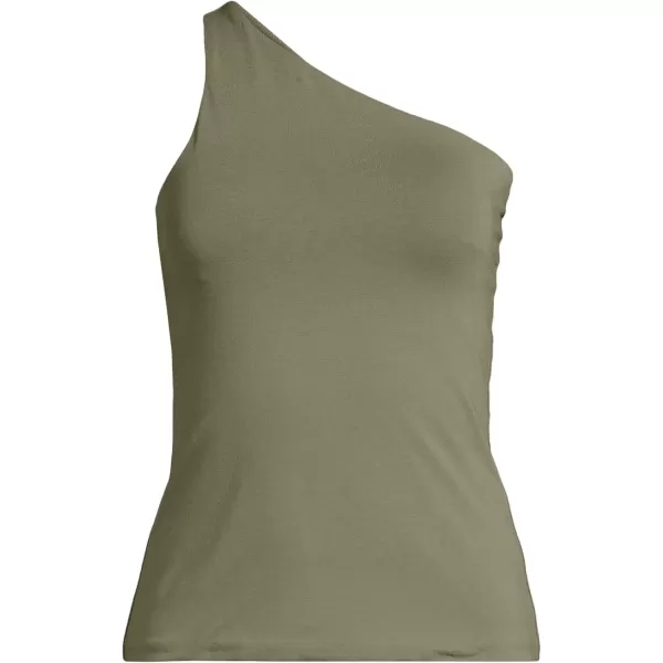 imageLands End Womens Slender One Shoulder TopSunwashed Olive