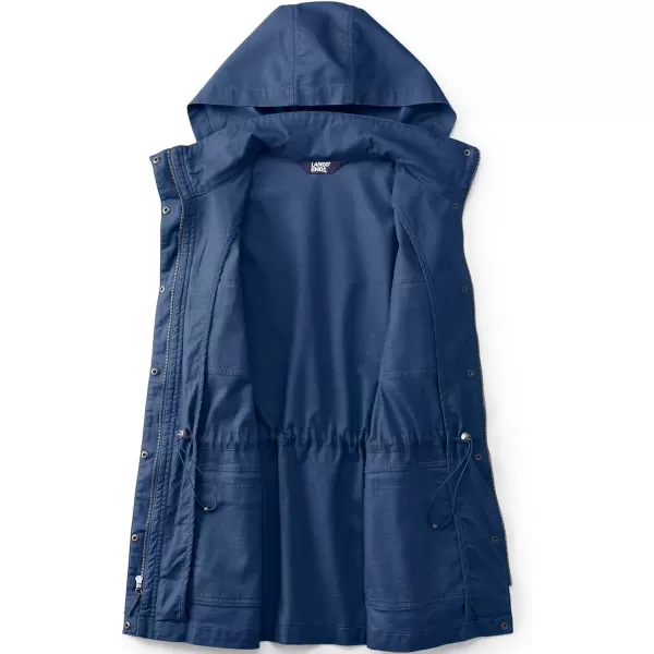 imageLands End Womens Cotton Hooded Jacket with Cargo PocketsDeep Sea Navy