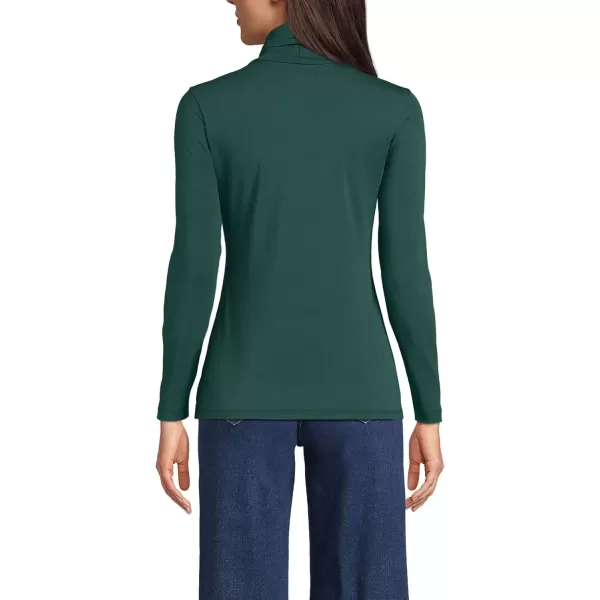 imageLands End Womens Lightweight Jersey Skimming Long Sleeve TurtleneckDeep Forest