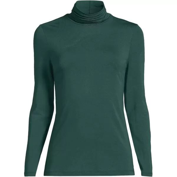 imageLands End Womens Lightweight Jersey Skimming Long Sleeve TurtleneckDeep Forest