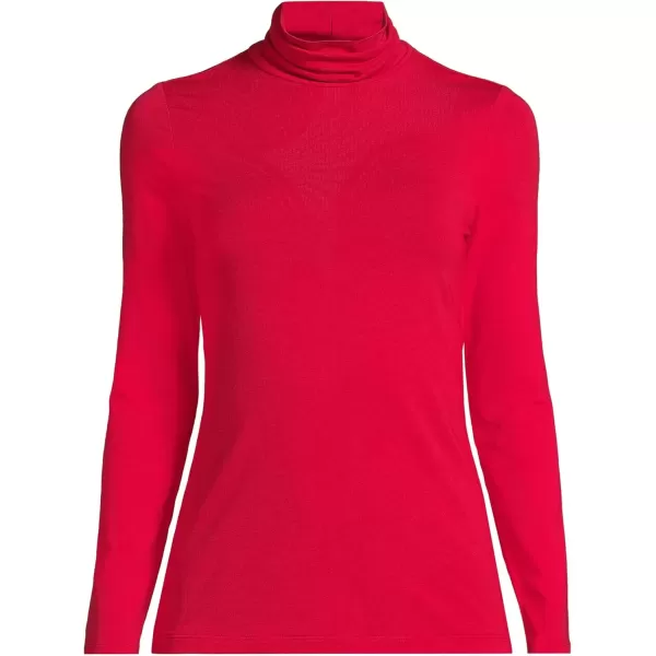 imageLands End Womens Lightweight Jersey Skimming Long Sleeve TurtleneckHeritage Red