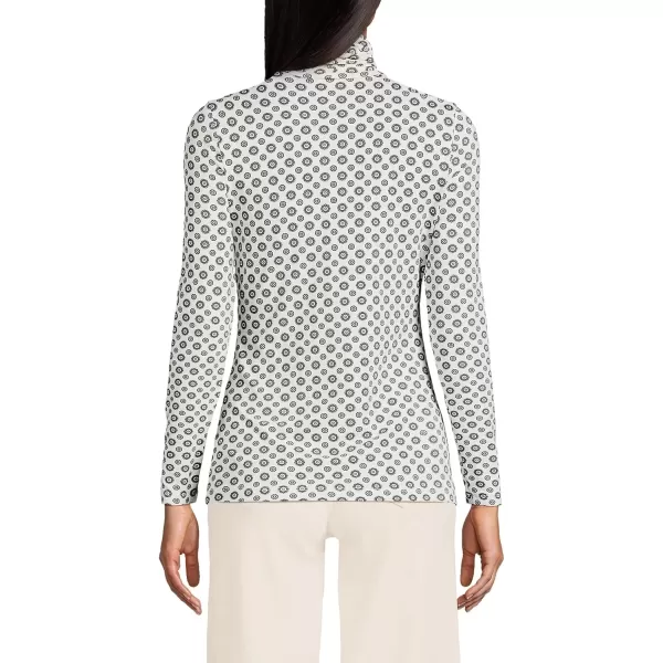 imageLands End Womens Lightweight Jersey Skimming Long Sleeve TurtleneckIvory Encircle Geo