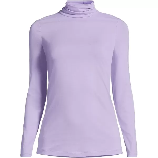 imageLands End Womens Lightweight Jersey Skimming Long Sleeve TurtleneckLavender Cloud